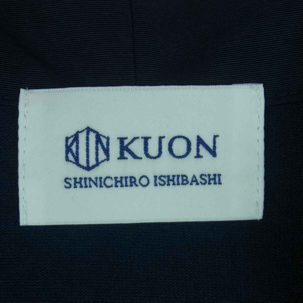クオン 112CS021901 BORO Patched Cardigan ボロ エルボーパッチ カーディガン ネイビー系 M【新古品】【未使用】【中古】