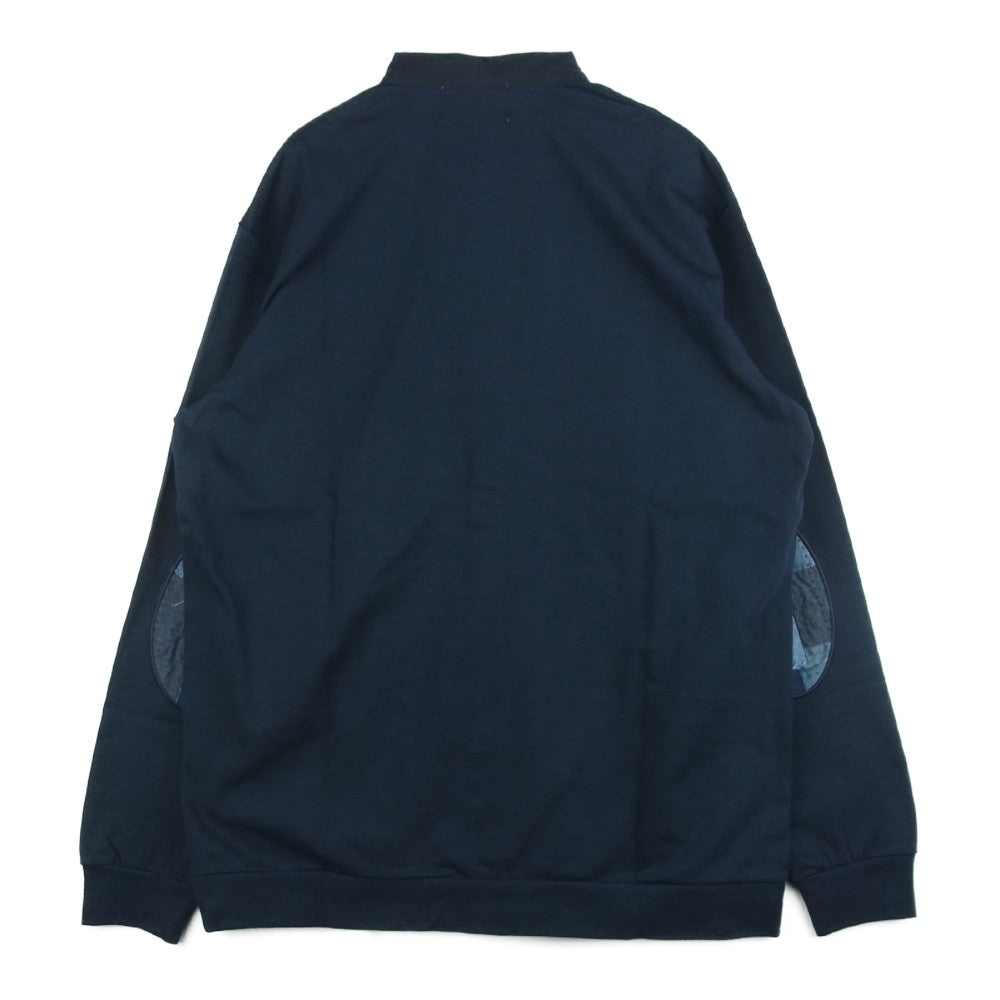 クオン 112CS021901 BORO Patched Cardigan ボロ エルボーパッチ カーディガン ネイビー系 L【新古品】【未使用】【中古】