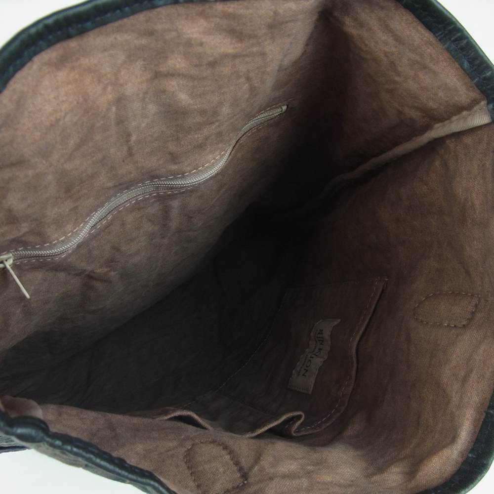 クオン 2002-BA0102 TOTE BAG 襤褸 パッチワーク トートバッグ ブラウン系 Free【新古品】【未使用】【中古】