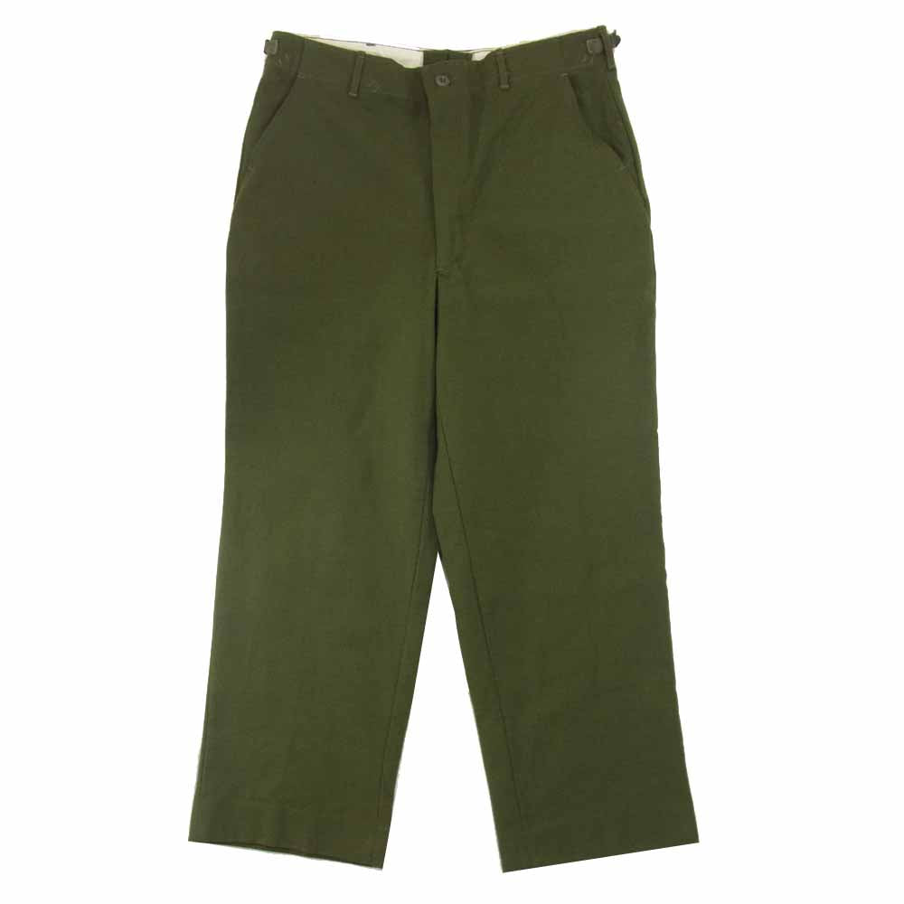 アメリカ軍 8415-00-231-7203 TROUSERS FIELD ウール トラウザー スラックス パンツ カーキ系 M【中古】