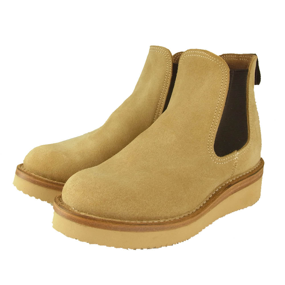 ゼローズ スエード サイドゴア ブーツ ベージュ系 4E【中古】