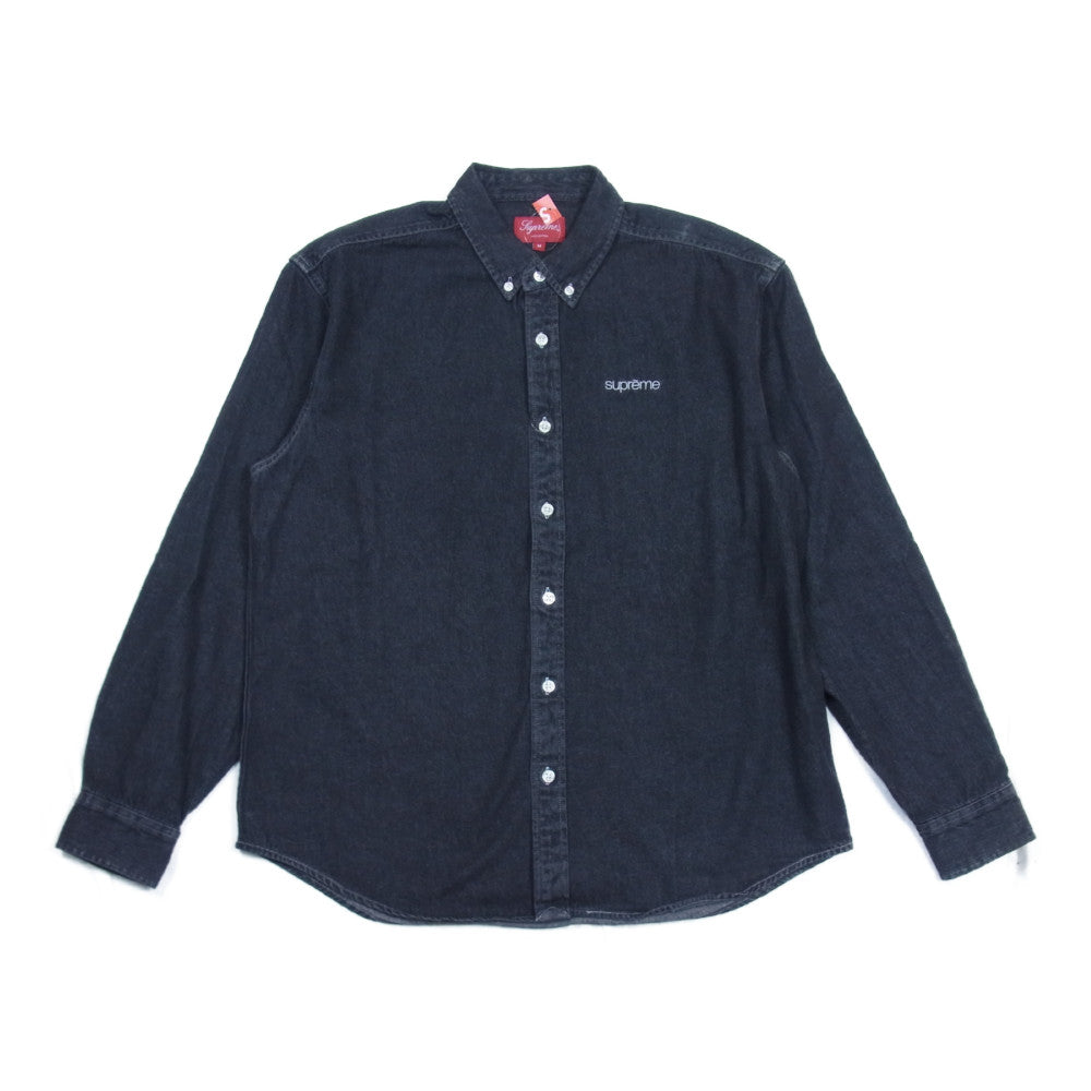 Supreme Classic Logo Denim Shirt Black S-