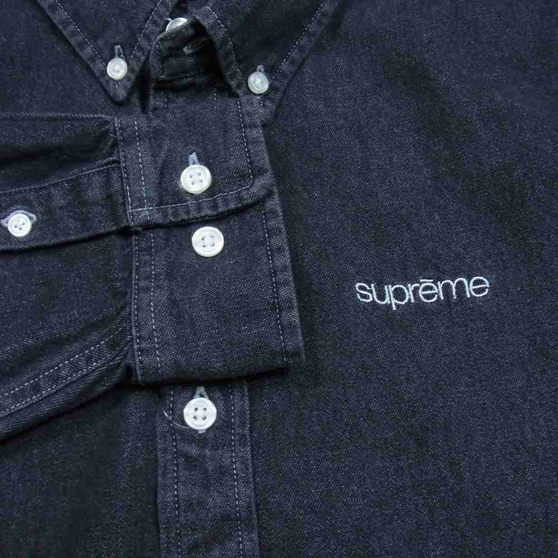 Supreme シュプリーム 20AW Classic Logo Denim Shirt Black クラシック ロゴ  デニム シャツ ブラック ブラック系 M【新古品】【未使用】【中古】