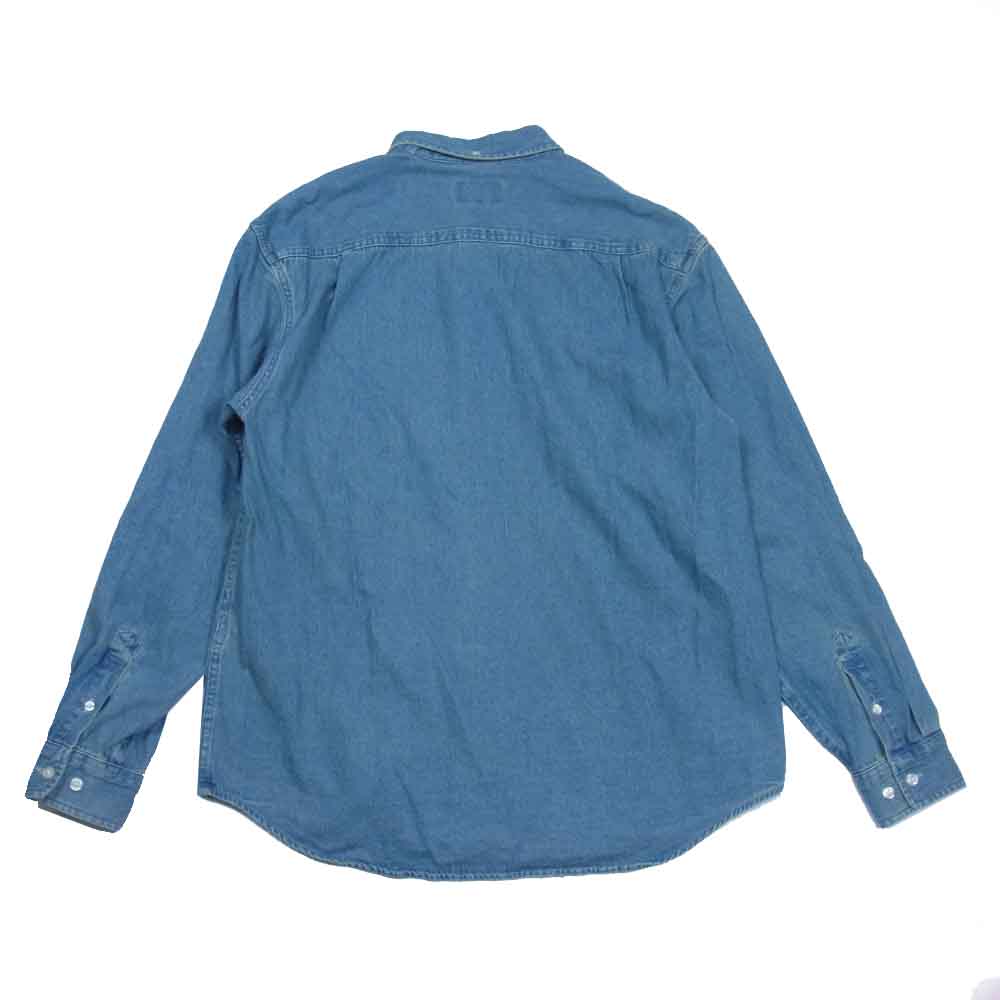 正規品Supreme Checkered Denim Shirt blue M