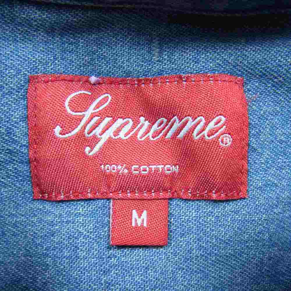 Supreme シュプリーム 20AW Classic Logo Denim Shirt Blue クラシック ロゴ  デニム シャツ ブルー インディゴブルー系 M【新古品】【未使用】【中古】