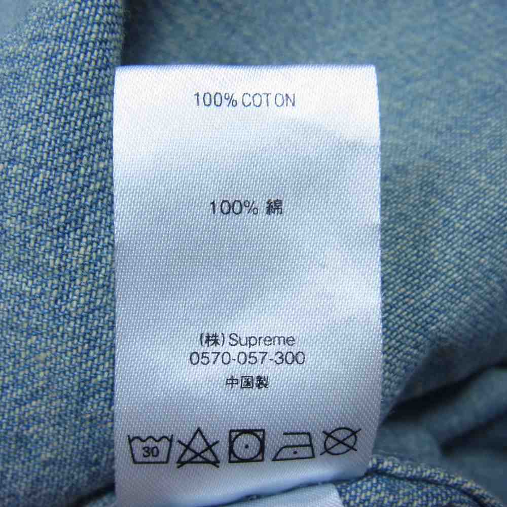 Supreme シュプリーム 20AW Classic Logo Denim Shirt Blue クラシック ロゴ  デニム シャツ ブルー インディゴブルー系 M【新古品】【未使用】【中古】