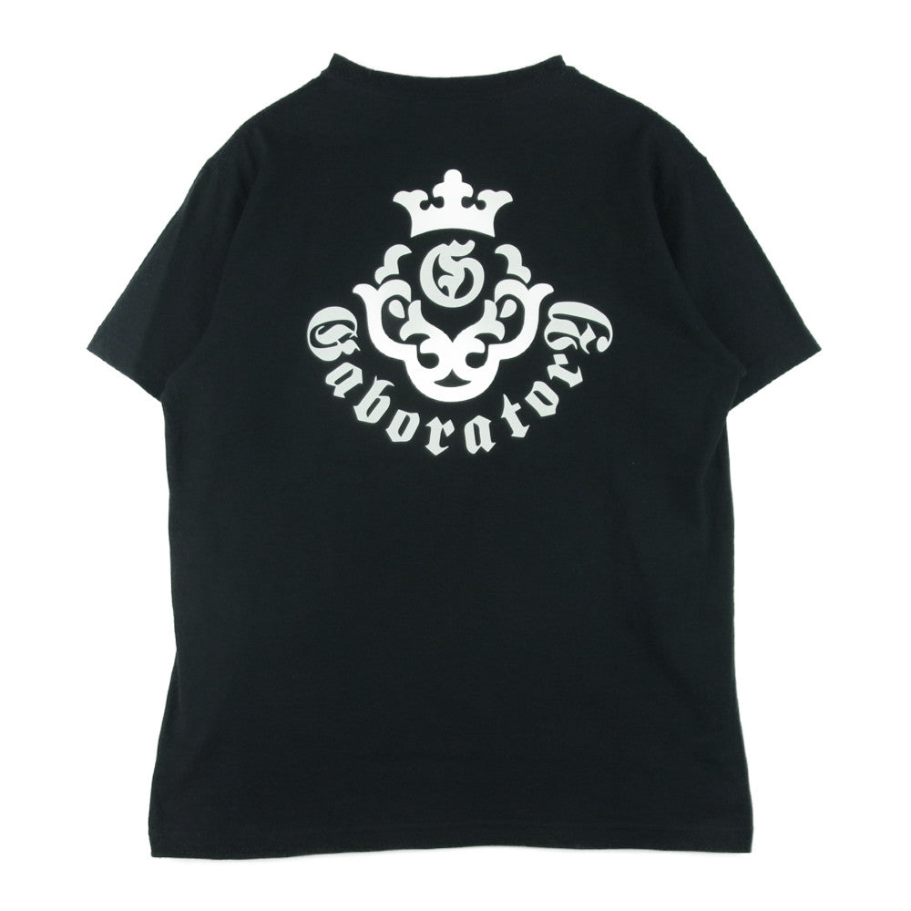 GABOR ガボール Gaboratory ガボラトリー アトリエマーク ロゴプリント 半袖 Tシャツ ブラック系 M【中古】