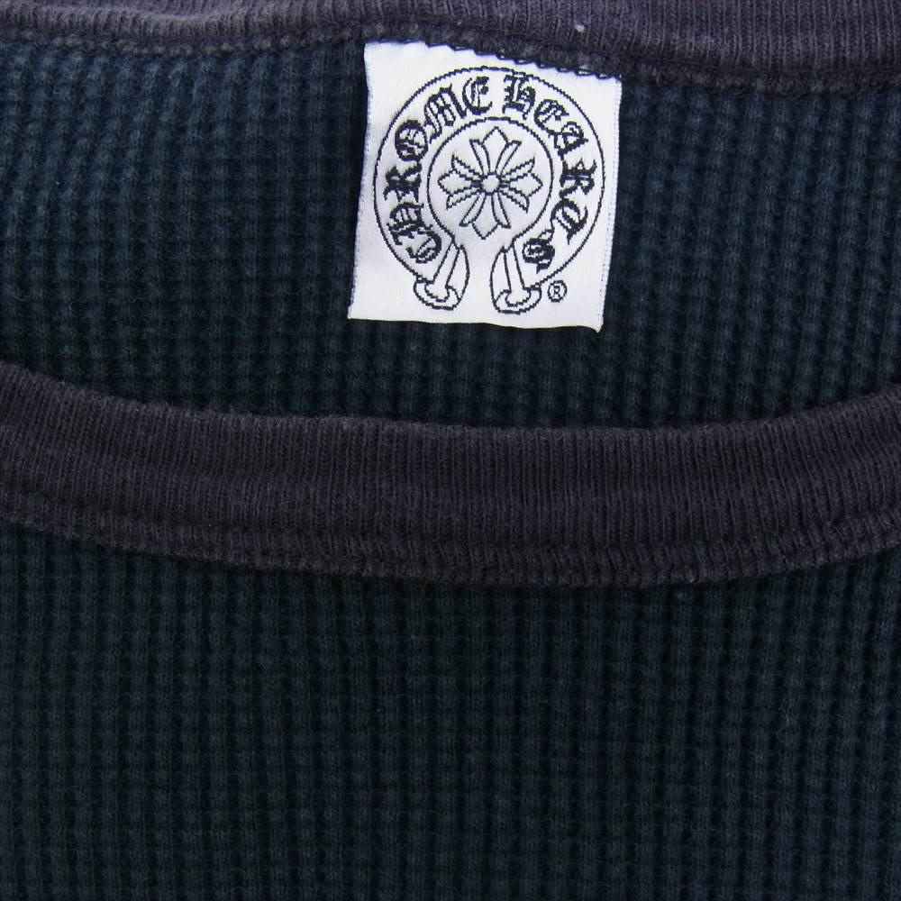 CHROME HEARTS クロムハーツ（原本無） ポケット付き ダガー ロゴ刺繍 サーマル カットソー 長袖  ブラック系 L【中古】
