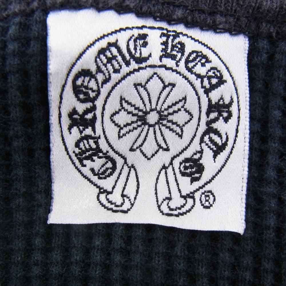 CHROME HEARTS クロムハーツ（原本無） ポケット付き ダガー ロゴ刺繍 サーマル カットソー 長袖  ブラック系 L【中古】