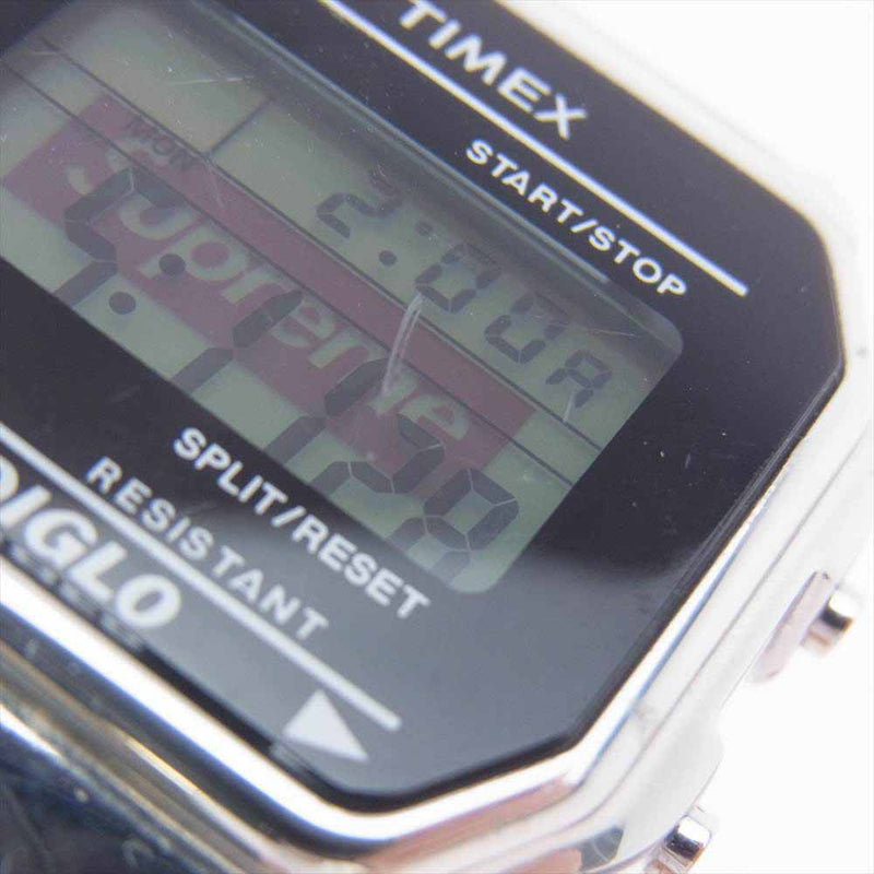 Supreme シュプリーム × TIMEX 19AW Digital Watch デジタル ウォッチ クォーツ 腕時計 シルバー系【中古】