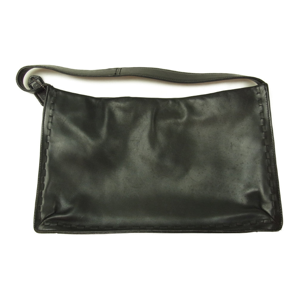 COACH コーチ 02-9467 ワンショルダー レザー ハンド バッグ ブラック系【中古】