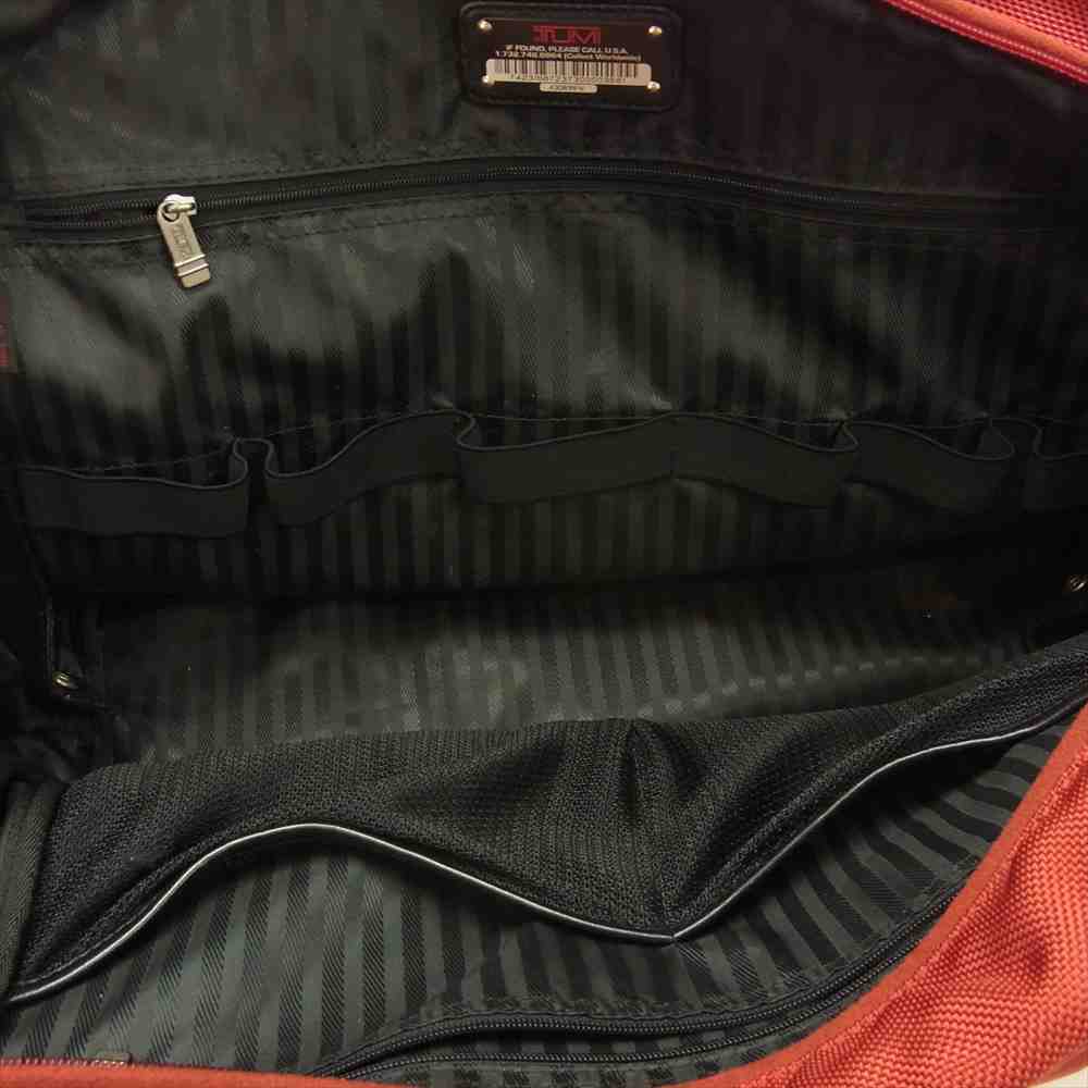 TUMI トゥミ 43061RFN ナイロン スエード ショルダー ボストン バッグ  レッド系【中古】
