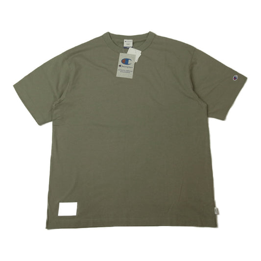 WTAPS ダブルタップス C8-U302 × Champion チャンピオン ショートスリーブ Tシャツ カーキ系 L【新古品】【未使用】【中古】