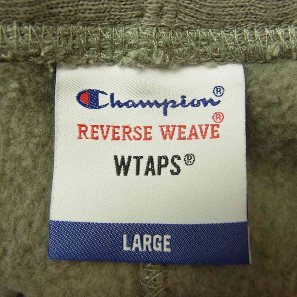 WTAPS ダブルタップス C8-U216 × Champion チャンピオン リバースウィーブ スウェット パンツ カーキ系 L【中古】