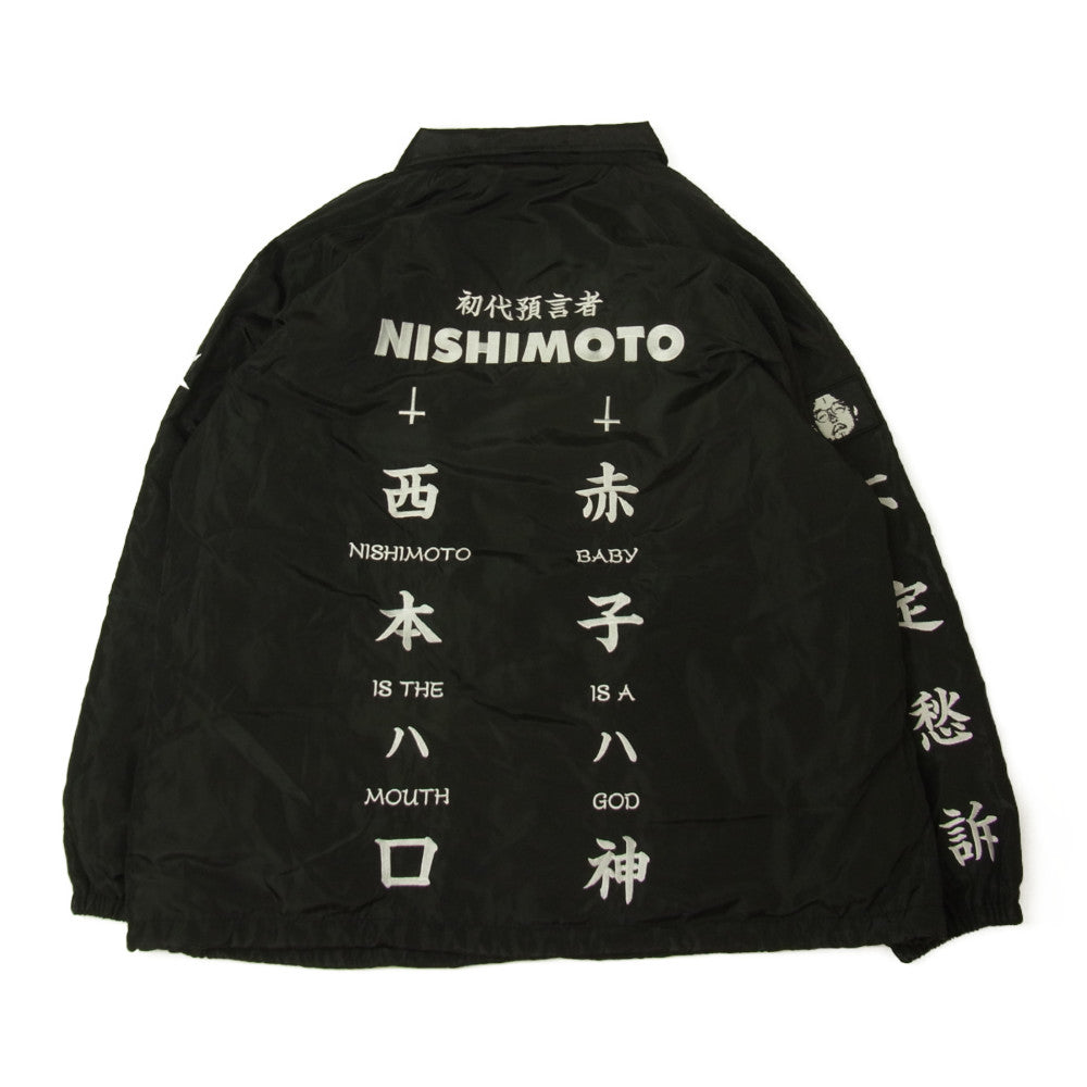 ニシモト イズ ザ マウス NIM-001 KANJI COACH JACKET 漢字 コーチ ジャケット ブラック系 M-L【新古品】【未使用】【中古】