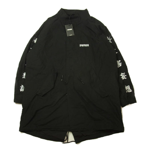 ニシモト イズ ザ マウス KANJI LONG COAT 漢字 ロング コート ブラック系 M-L【中古】