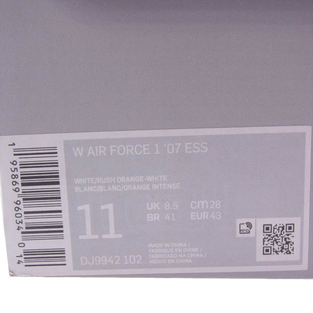 NIKE ナイキ DJ9942-102 W AIR FORCE 1 07 ESS ウィメンズ エア フォース 1  ホワイト系 28㎝【新古品】【未使用】【中古】
