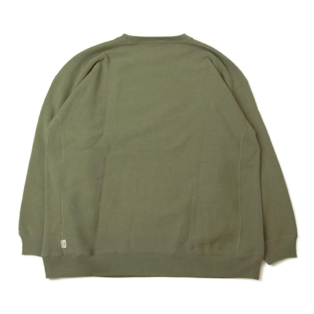 WTAPS ダブルタップス 21AW C8-U037 × Champion チャンピオン リバースウィーブ クルーネック スウェット カーキ系 L【新古品】【未使用】【中古】