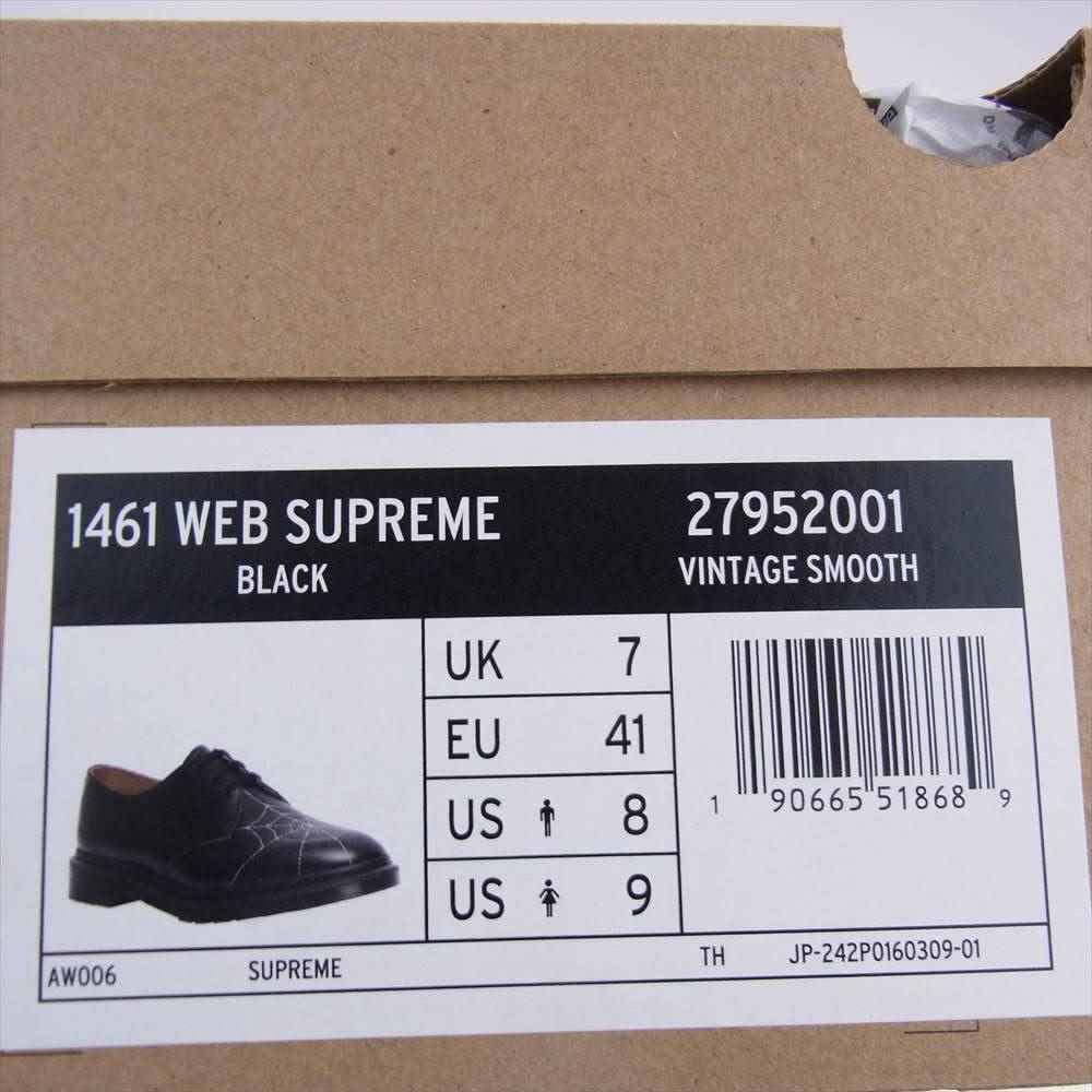 Supreme シュプリーム 22SS × Dr. Martens ドクターマーチン Spiderweb 3 Eye Shoe  ブラック系 UK7【中古】