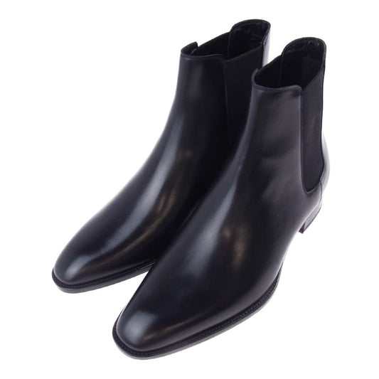 SAINT LAURENT サンローラン 592438 レザー チェルシー サイドゴア ブーツ  ブラック系 41【極上美品】【中古】