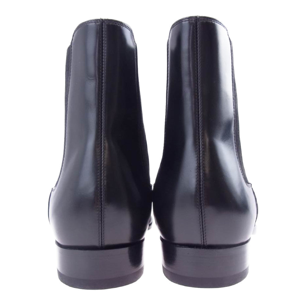 SAINT LAURENT サンローラン 592438 レザー チェルシー サイドゴア ブーツ  ブラック系 41【極上美品】【中古】
