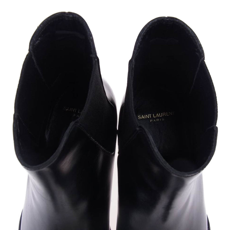 SAINT LAURENT サンローラン  レザー チェルシー サイドゴア ブーツ ブラック系 極上美品中古