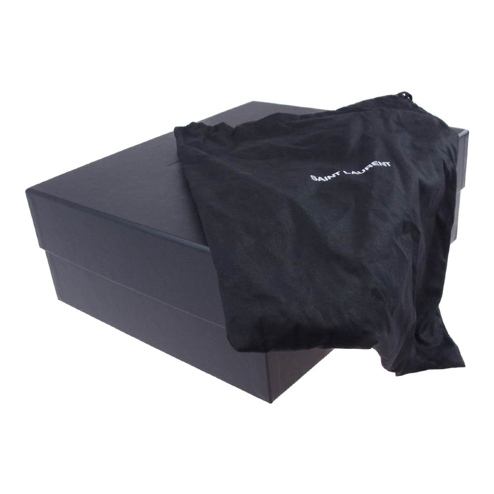 SAINT LAURENT サンローラン 592438 レザー チェルシー サイドゴア ブーツ  ブラック系 41【極上美品】【中古】