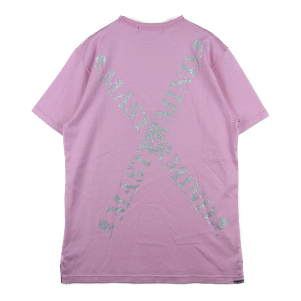 mastermind JAPAN マスターマインドジャパン MW19S03-TS031 GLITTER LOGO TEE グリッター ロゴ 半袖 Tシャツ ピンク系 M【極上美品】【中古】