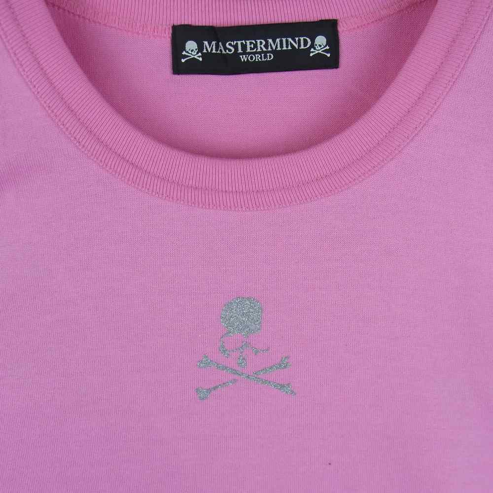 mastermind JAPAN マスターマインドジャパン MW19S03-TS031 GLITTER LOGO TEE グリッター ロゴ 半袖 Tシャツ ピンク系 M【極上美品】【中古】