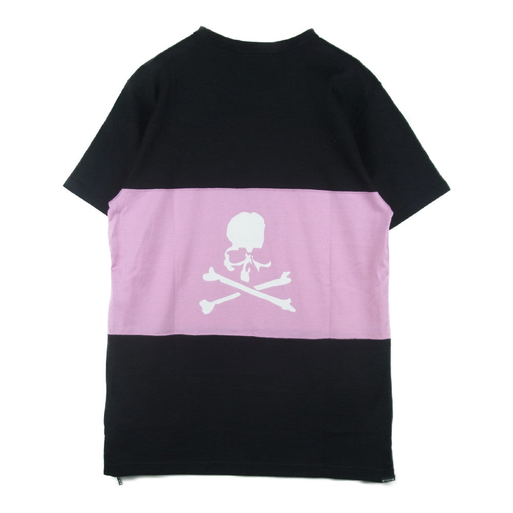 mastermind JAPAN マスターマインドジャパン MW19S03-TS071 COLOUR BLOCK LOGO TEE カラー ブロック ロゴ 半袖 Tシャツ ブラック系 ピンク系 S【極上美品】【中古】
