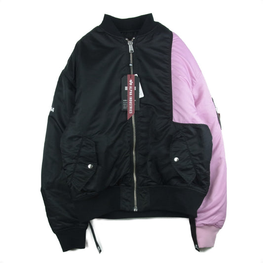 mastermind JAPAN マスターマインドジャパン 20AW TA1435-8041 C2H4 X MASTERMIND WORLD BOMBER JACKETRED PINK ボンバー MA-1 ジャケット ブラック系 ピンク系 S【新古品】【未使用】【中古】