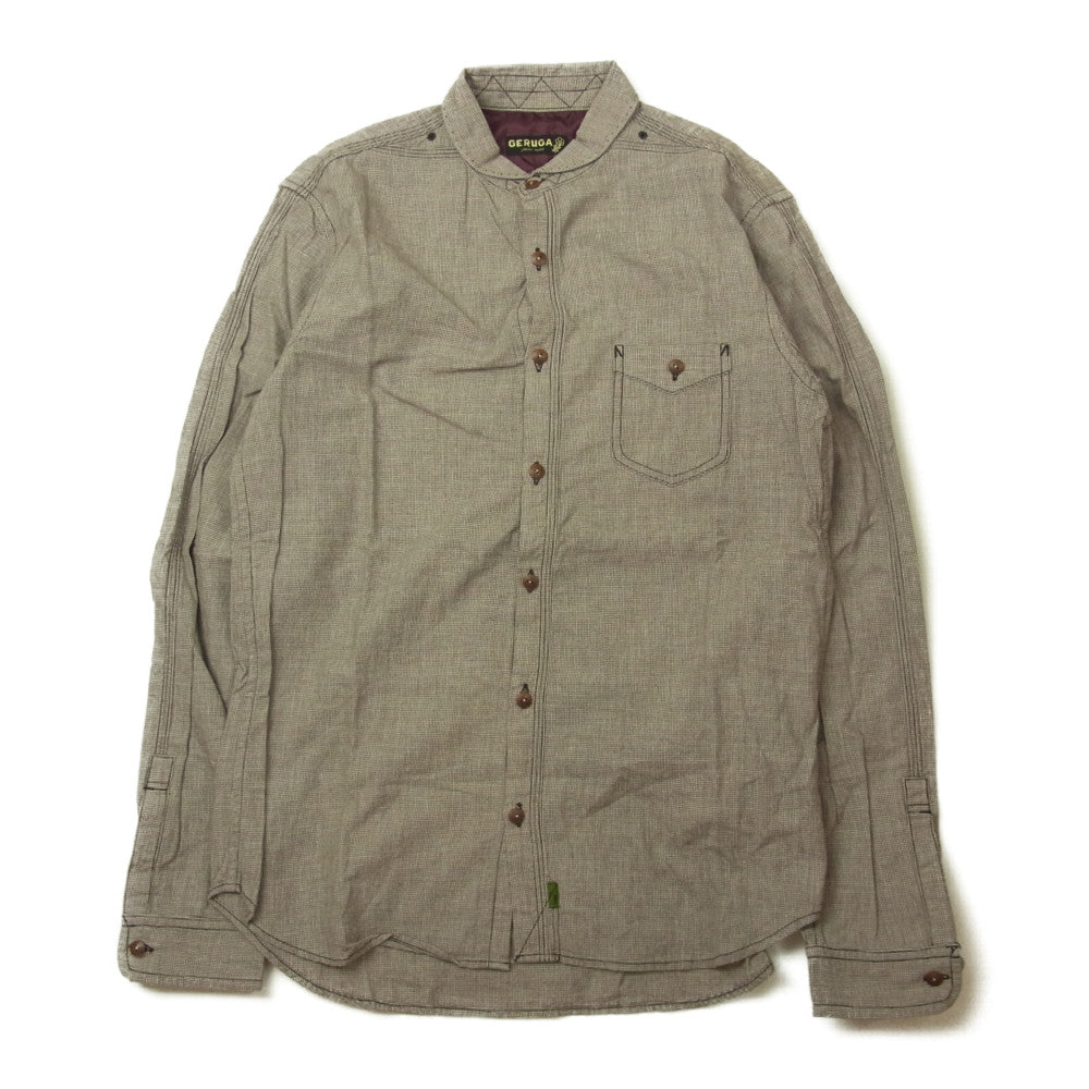 GERUGA ゲルガ 長袖 チェック シャツ ブラウン系 2【中古】