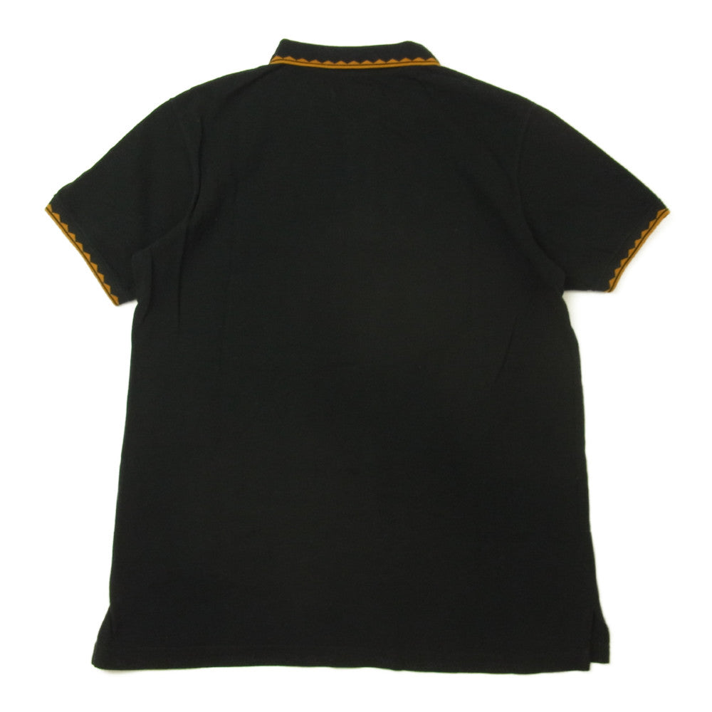 LOST CONTROL ロストコントロール L11S2-1076 S/S Tuck Stitch Polo Shirts タック ステッチ 半袖 ポロシャツ ブラック系 2【中古】