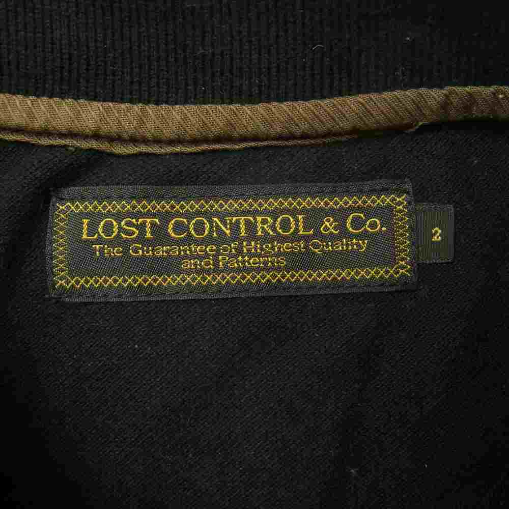 LOST CONTROL ロストコントロール L11S2-1076 S/S Tuck Stitch Polo Shirts タック ステッチ 半袖 ポロシャツ ブラック系 2【中古】