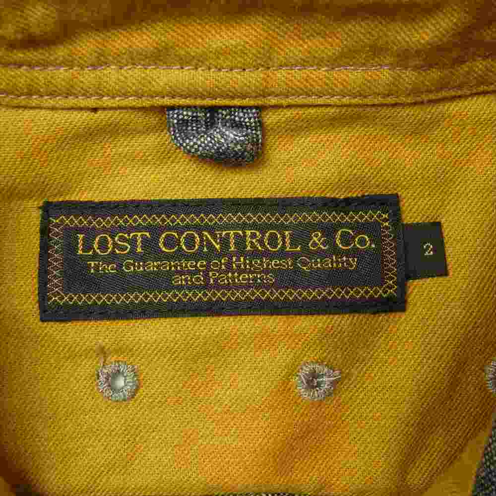 LOST CONTROL ロストコントロール L11S1-2015 ワーク 長袖 シャツ インディゴブルー系 2【中古】