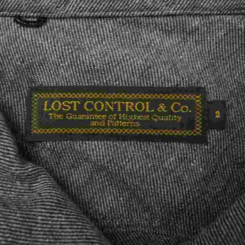 LOST CONTROL ロストコントロール L11S1-2024 ガチャポケ 長袖 ワーク シャツ ブラック系 2【中古】