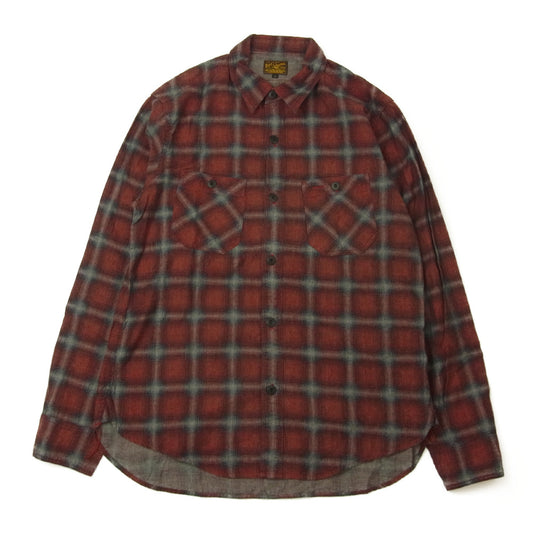 LOST CONTROL ロストコントロール L13S1-2023 PRINT PLAID WORK SHIRTS プリント プレイド チェック ワーク シャツ レッド系 2【中古】
