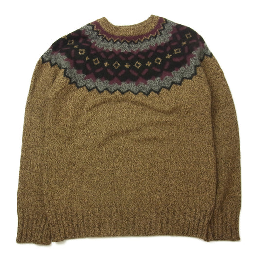 LOST CONTROL ロストコントロール L13A3-7149 NORDIC KNIT ノルディック ニット セーター ブラウン系 2【中古】