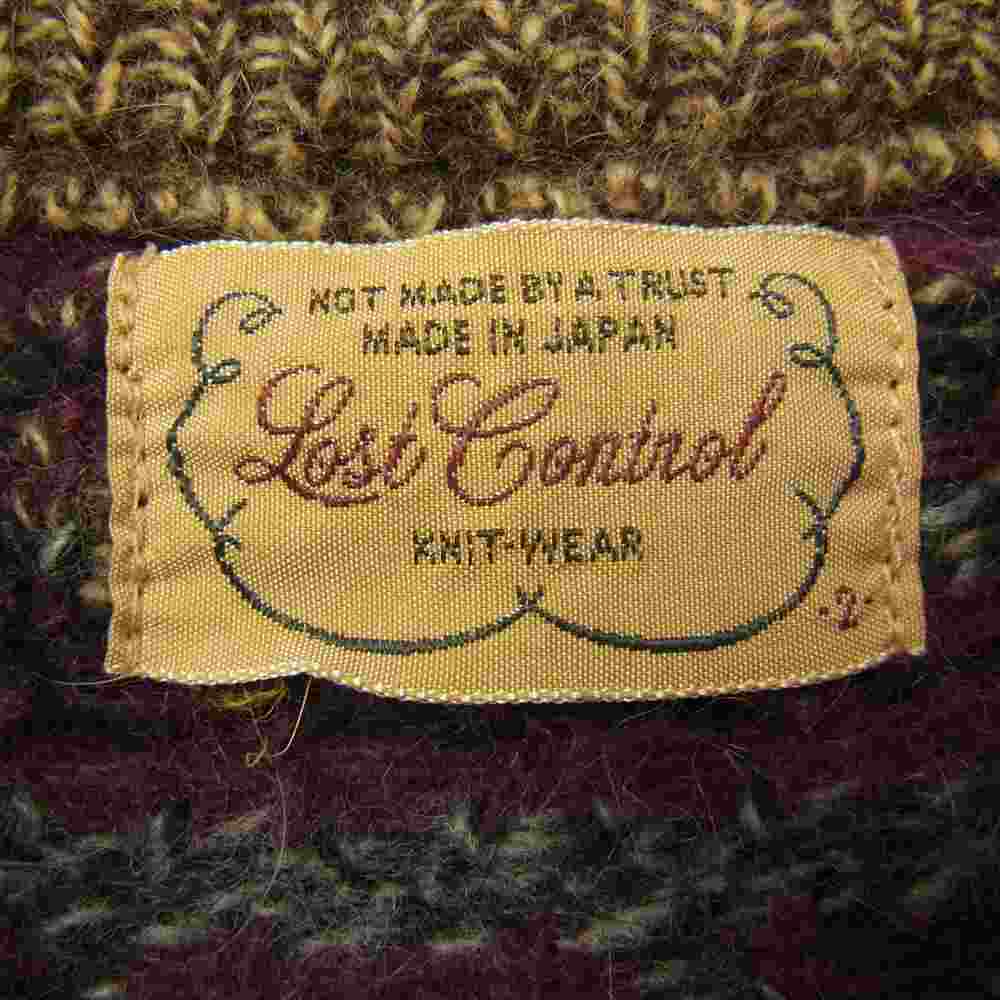 LOST CONTROL ロストコントロール L13A3-7149 NORDIC KNIT ノルディック ニット セーター ブラウン系 2【中古】