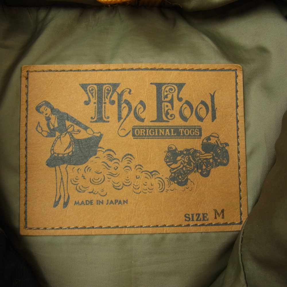 THE FOOL ザ フール TF10S3-J-04 QL DOWN VEST キルトレザー切替 ダウン べスト ブラック系 M【中古】