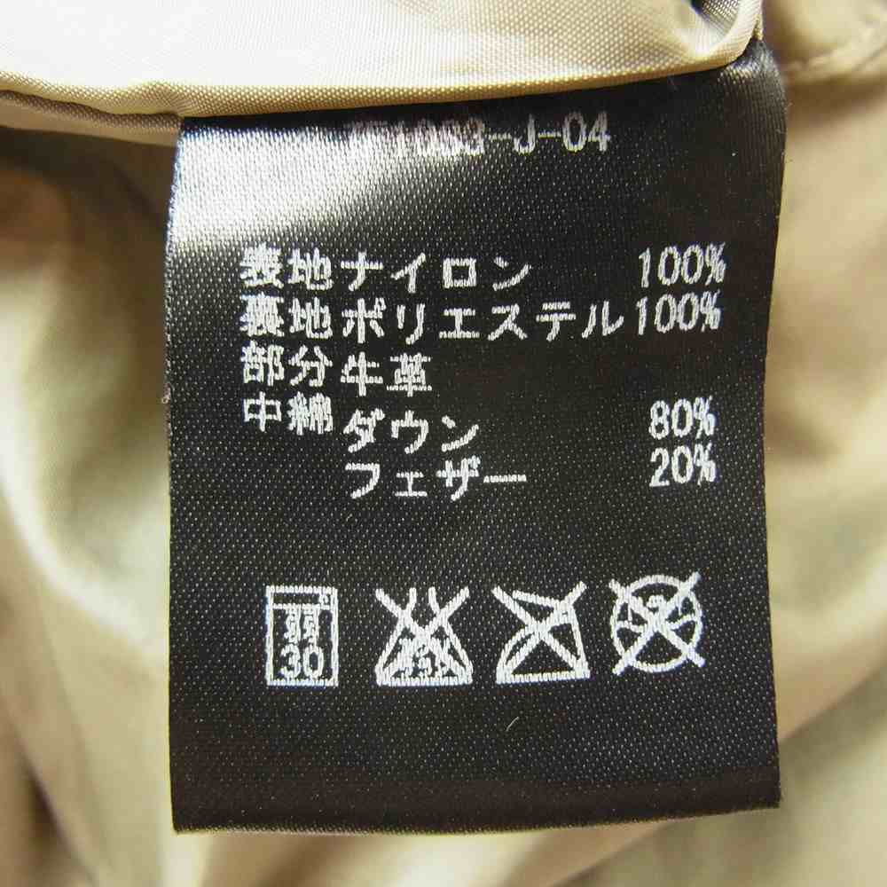 THE FOOL ザ フール TF10S3-J-04 QL DOWN VEST キルトレザー切替 ダウン べスト ブラック系 M【中古】