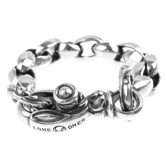LONE ONES ロンワンズ Silk Link Blacelet Large シルクリンク ブレスレット ラージ シルバー系【中古】