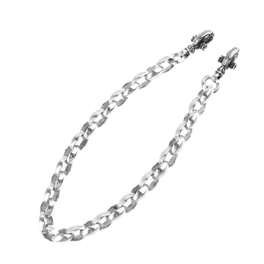 LEONARD KAMHOUT レナードカムホート P&T販売証明カード付属 Silk Link Chain L 18inch with MF Clasp M PC LK シルクリンク チェーン ネックレス シルバー系【中古】