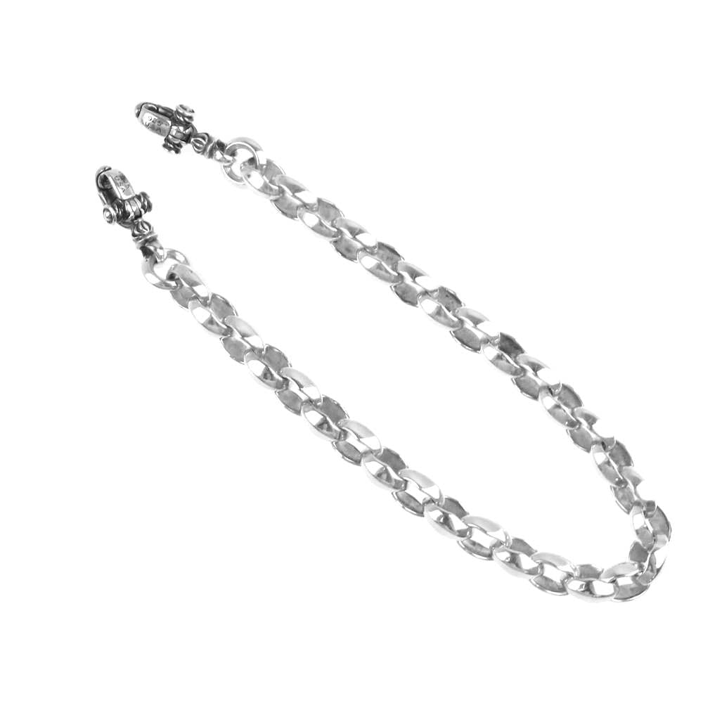 LEONARD KAMHOUT レナードカムホート P&T販売証明カード付属 Silk Link Chain L 18inch with MF Clasp M PC LK シルクリンク チェーン ネックレス シルバー系【中古】