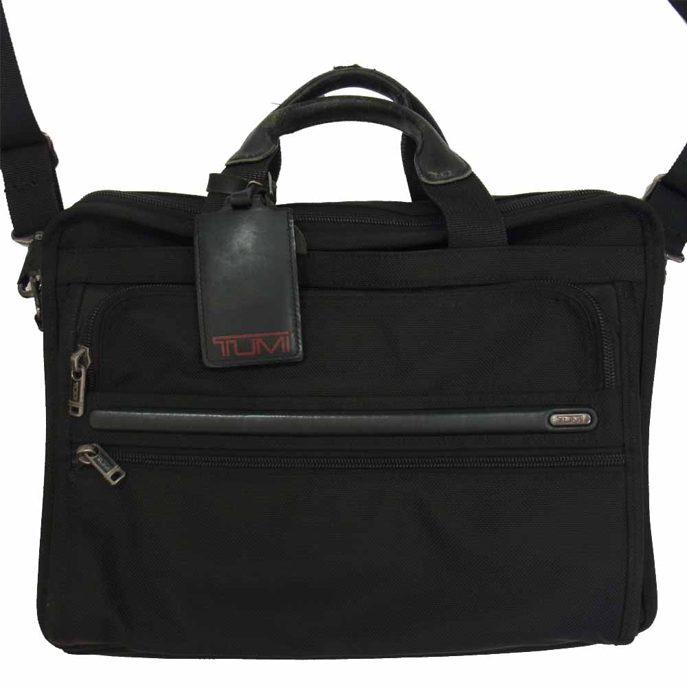 TUMI トゥミ 26130D4 Alpha アルファエッセンシャル 2WAY ショルダー ブリーフケース ビジネスバッグ ブラック系【中古】