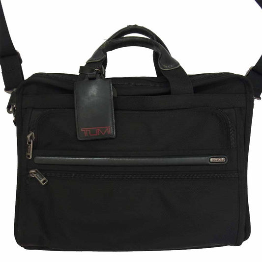 TUMI トゥミ 26130D4 Alpha アルファエッセンシャル 2WAY ショルダー ブリーフケース ビジネスバッグ ブラック系【中古】
