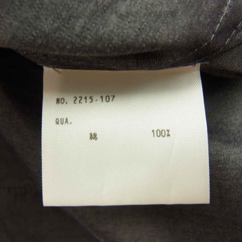 LAD MUSICIAN ラッドミュージシャン 2215-107 コットン 比翼 ノーカラー シャツ インディゴブルー系 42【美品】【中古】