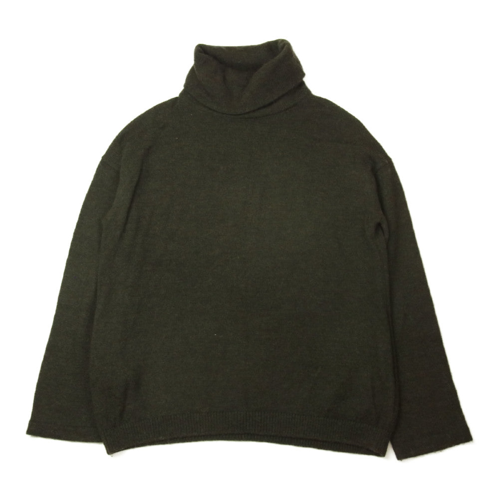 crepuscule クレプスキュール 1503-020 アルパカ混 タートルネック ニット カーキ系 F【中古】