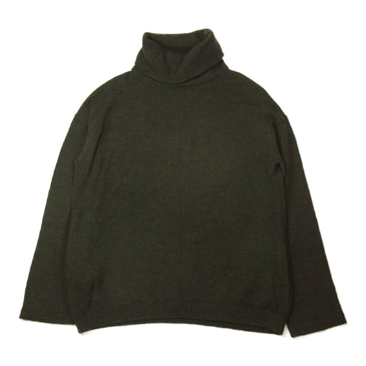 crepuscule クレプスキュール 1503-020 アルパカ混 タートルネック ニット カーキ系 F【中古】