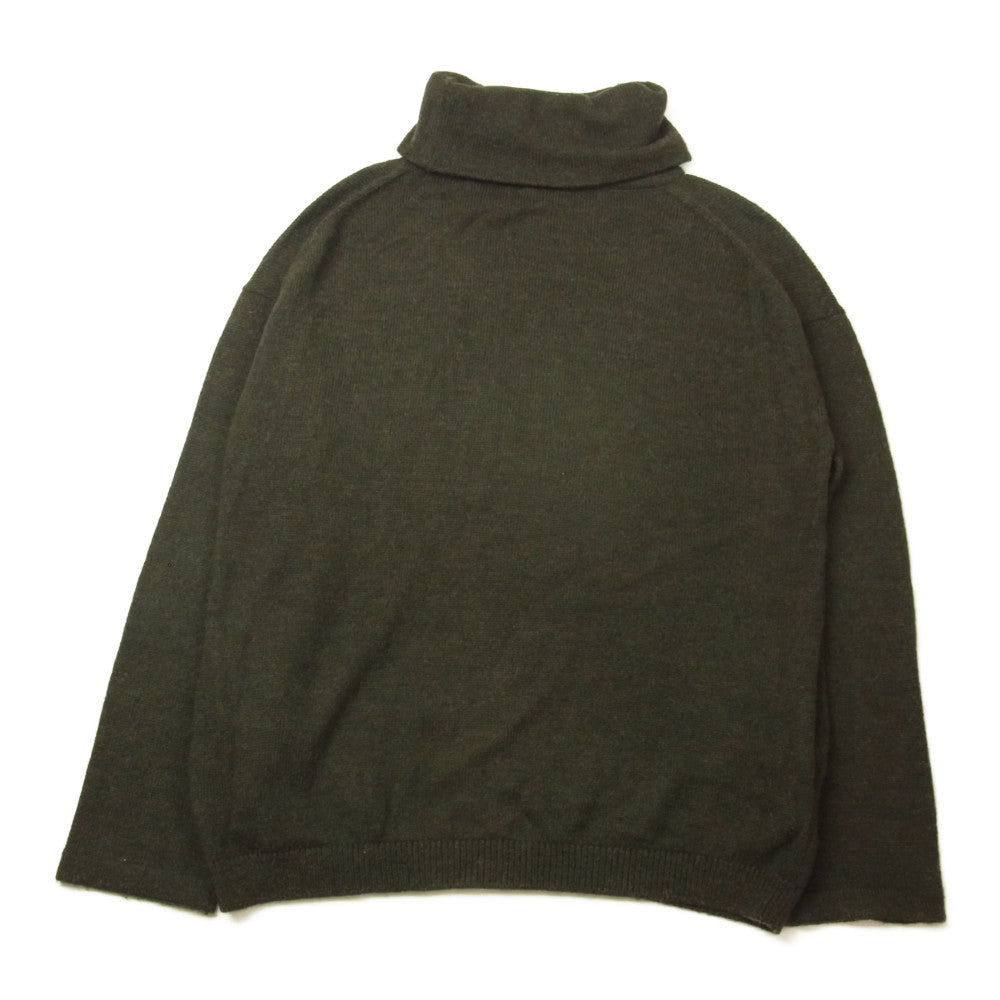 crepuscule クレプスキュール 1503-020 アルパカ混 タートルネック ニット カーキ系 F【中古】
